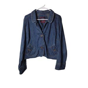 Sonoma Jean Jacket Womens XL Cropped Two Button